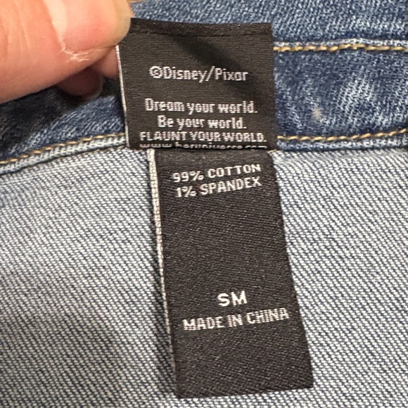 Toy Story Disney Blue Denim Vest with Embroidered Patches Size Small - Picture 3 of 10